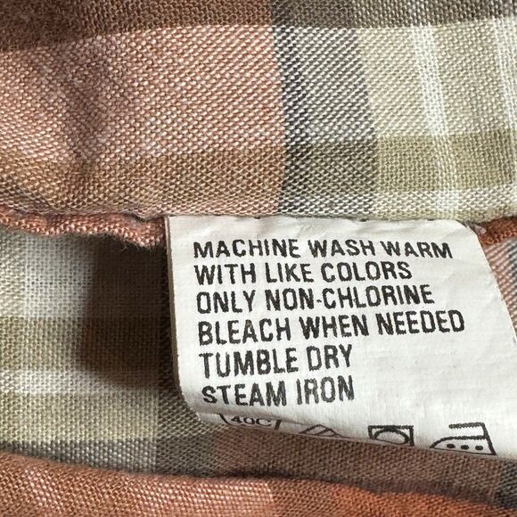 Arrow Blue Jean Co. Shirt Mens XXL Rust Plaid Short Sleeve Button Up Cotton - Picture 11 of 12